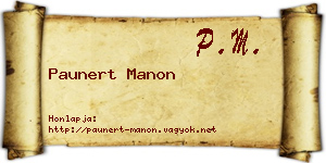 Paunert Manon névjegykártya
